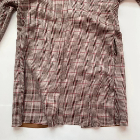Papaya Plaid Open Front Tan Neutral Coat for Fall Size Medium - Picture 10 of 14